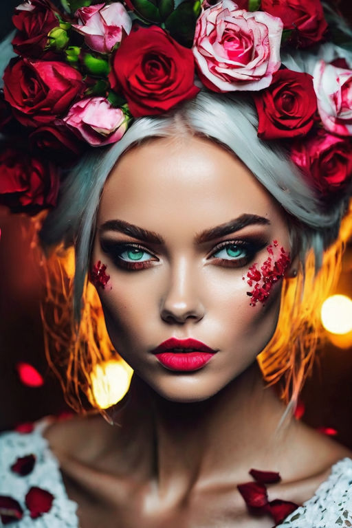 Avant Garde Makeup Rose Gold, artistic, pretty, stunning, rose, face paint,  breathtaking, HD wallpaper