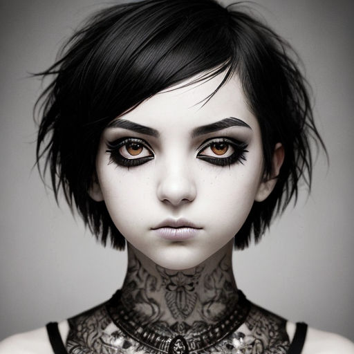 sexy naked emo goth girl\