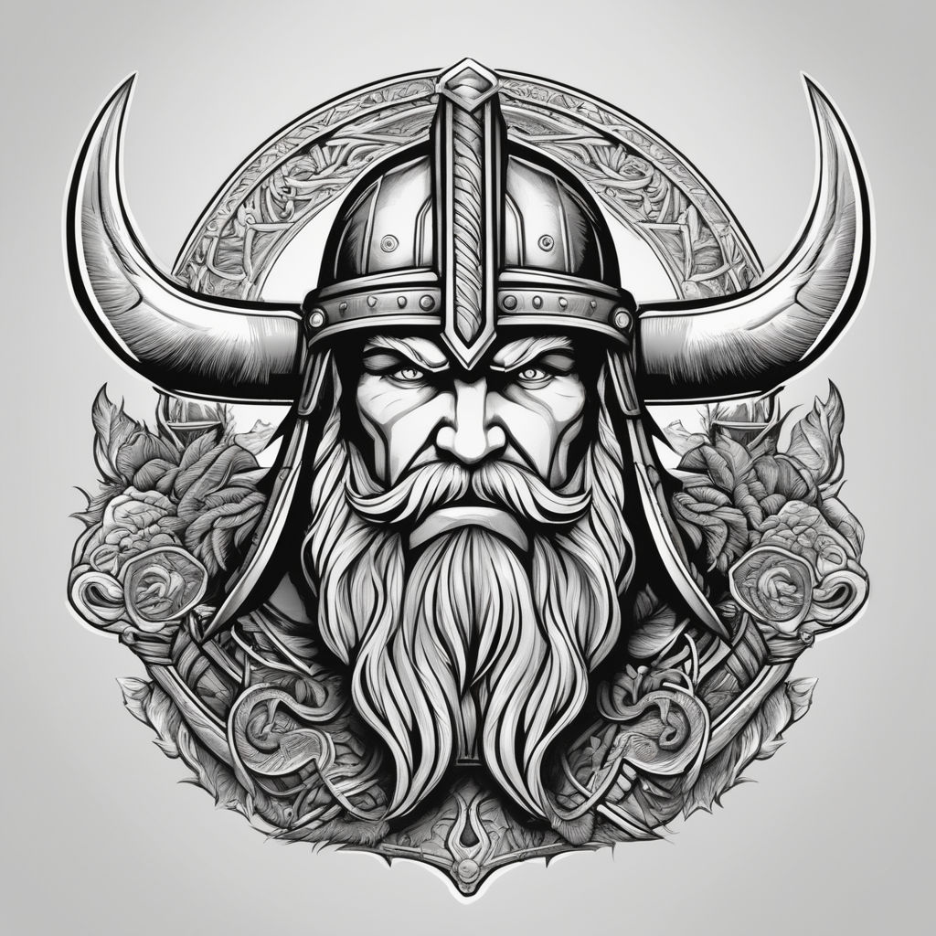 viking head tattoo designs