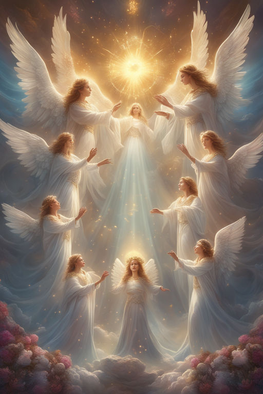 angels praising god in heaven