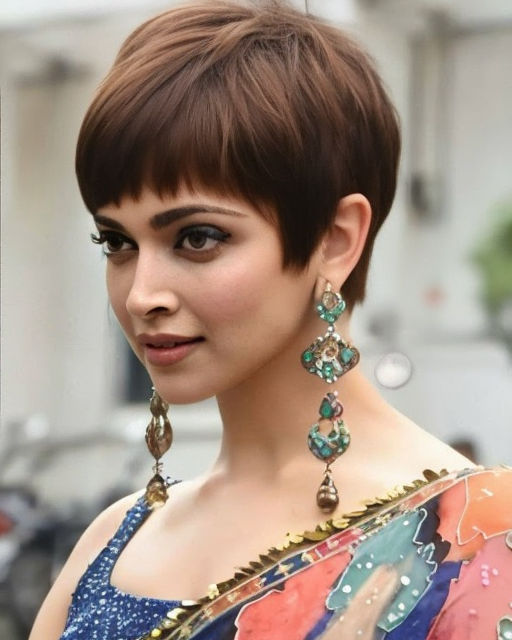 Hairstyles for Short Hair on Saree: From Pixie to Bob - Baggout