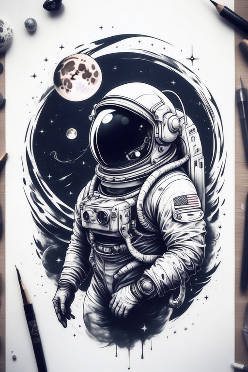 Astronaut Tattoo Design by Gracie4766 on DeviantArt