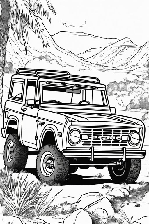 ford bronco coloring pages