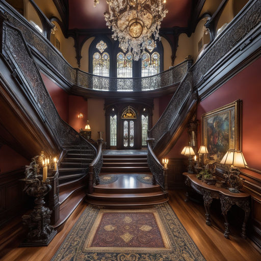 victorian mansion foyer