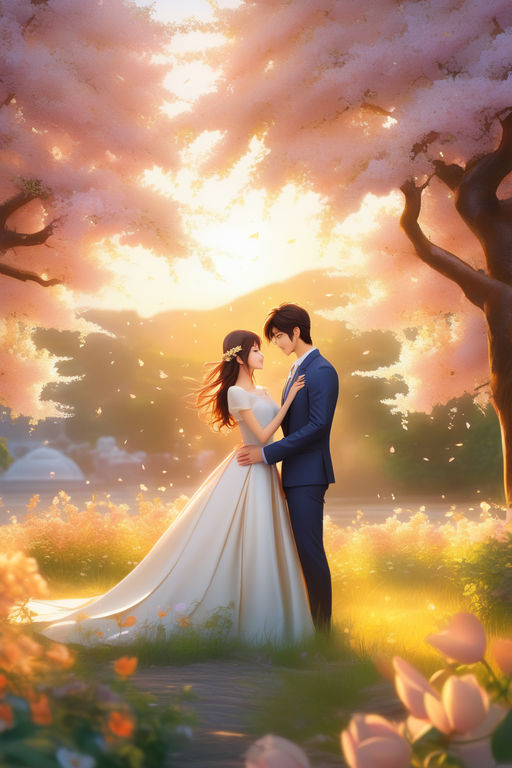 Wedding Cartoon Love Cute Character Manga Anime Idol Drawing Art Kawaii  Cute Design Illustration | AI Free Download - Pikbest