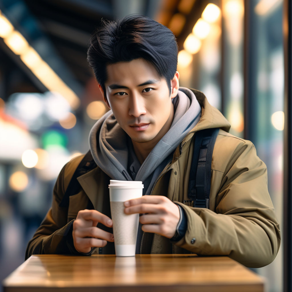 Woman sitting at the table and drinking coffee. Real poeple. | Female pose  reference, Sitting pose reference, Sitting poses