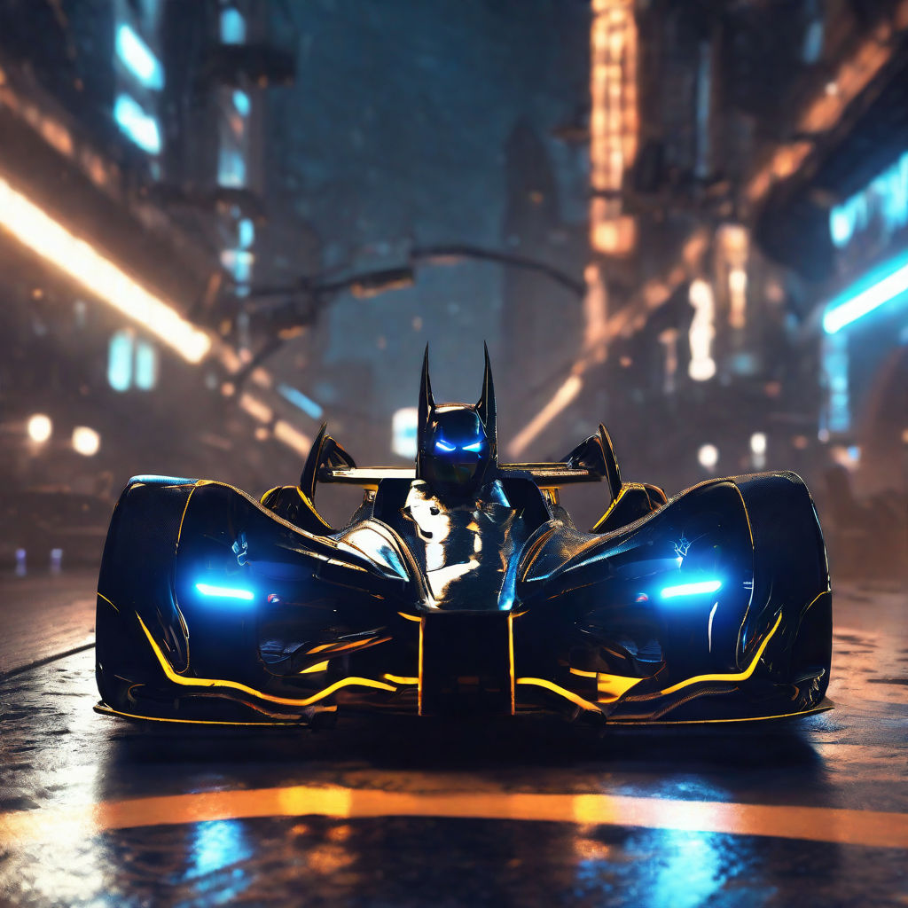 Batman Wallpaper 4K, Cyberpunk, Batmobile, Neon