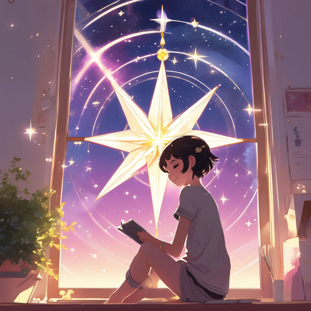 200 stars in the night sky, style of makoto shinkai studio