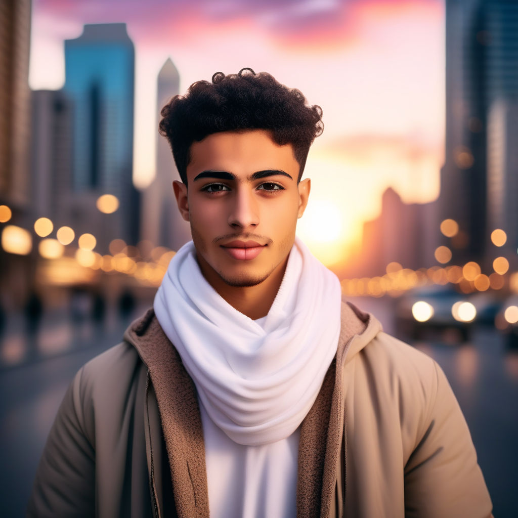 Handsome young man posing, half body, looking serious Stock Photo | Adobe  Stock