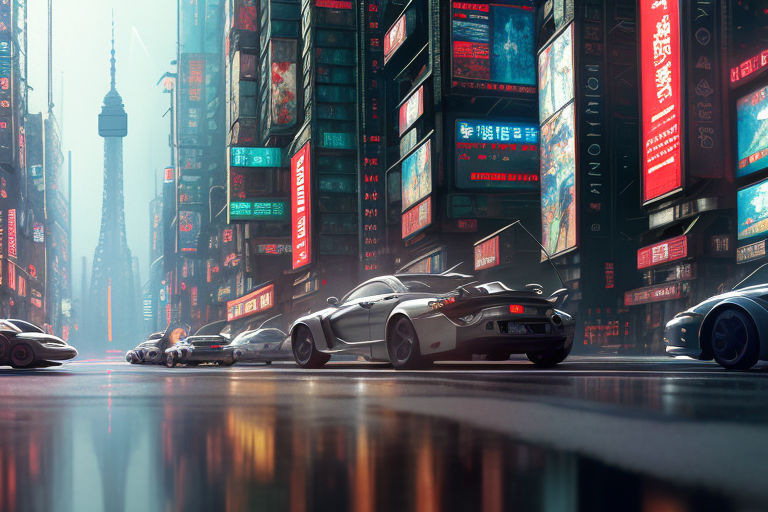 Create a stunning cinematic big anime wallpaper featuring a mesmerizing  futuristic cityscape with towering skyscrapers, vibrant neon lights  illuminating the bustling streets below, and an awe-inspiring anime  protagonist standing confidently at the