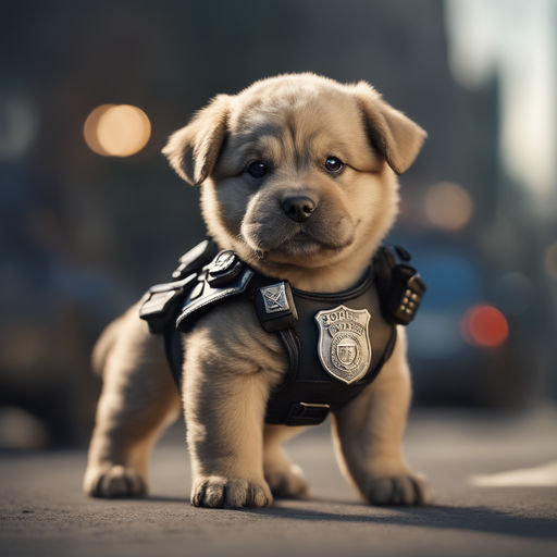 cute puppy police