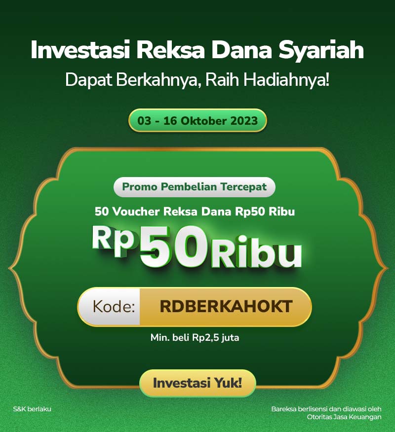 Selamat! Ini Pemenang Promo Reksadana Syariah Oktober 2023 Berhadiah Rp50 Ribu