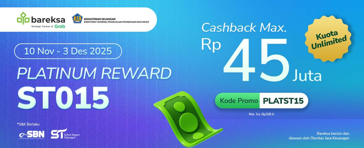Total Imbal Hasil ST015 Jadi 5,75% Tahun Pertama! Promo Beli SBN Syariah Berhadiah hingga Rp45 Juta