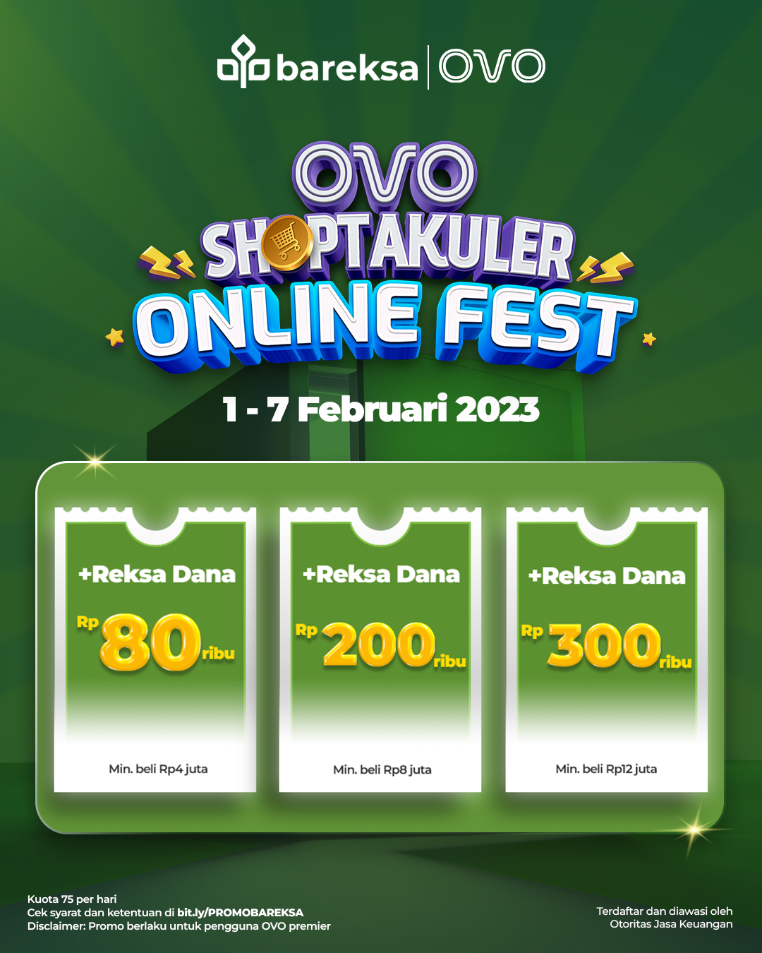 Promo Beli Reksadana Bareksa Bayar Pakai OVO, Raih Cashback hingga Rp300 Ribu