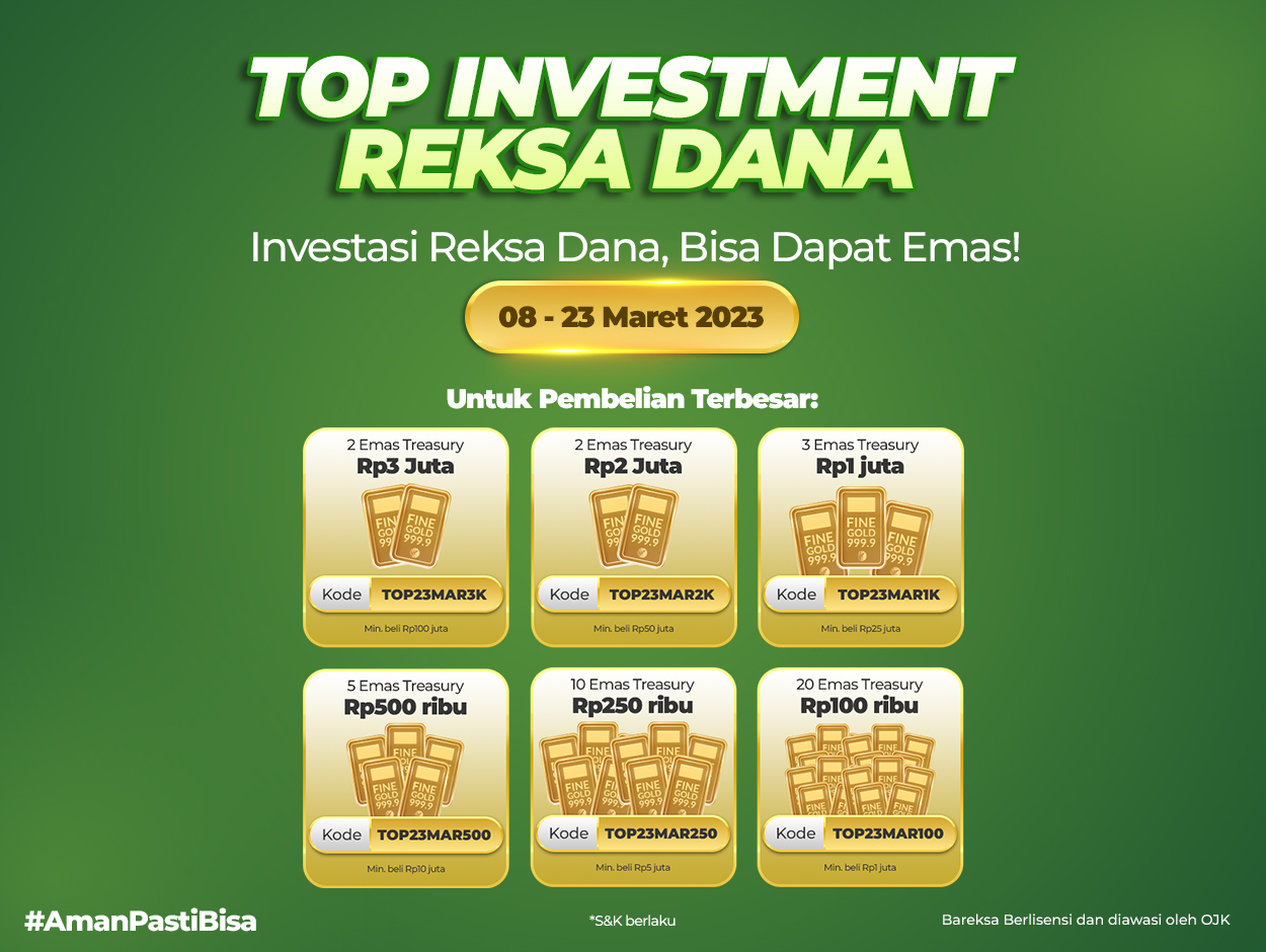 Promo Top Investment Reksadana Berhadiah Emas Senilai hingga Rp3 Juta