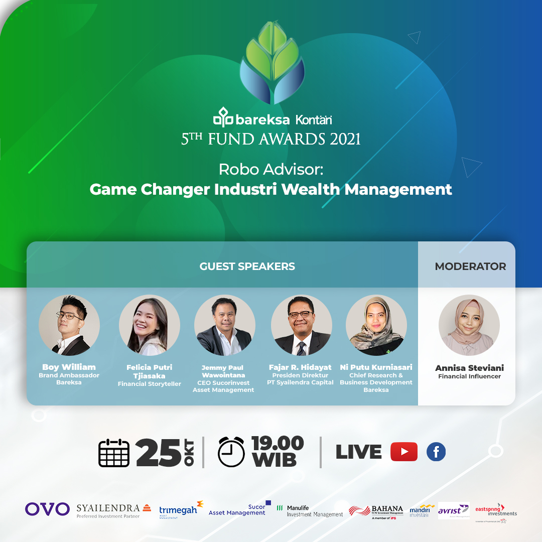Bareksa Kontan 5th Fund Awards 2021 : Robo Advisor, Game Changer Industri Wealth Management