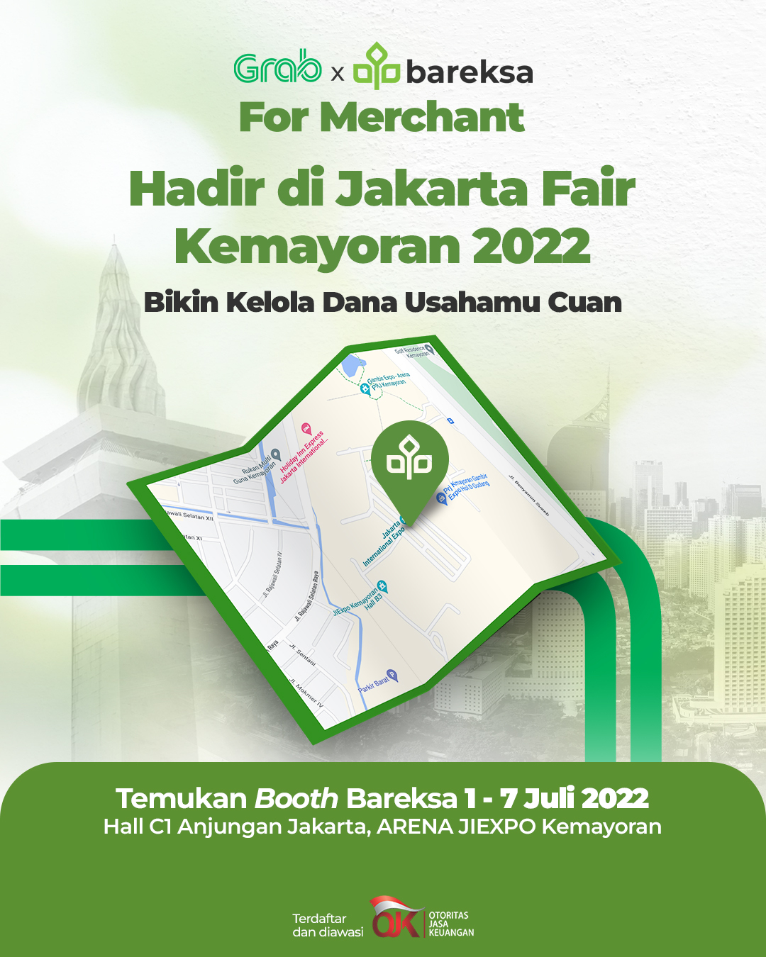 Kunjungi Booth Grab-Bareksa for Merchant di PRJ Kemayoran, Banyak Promonya