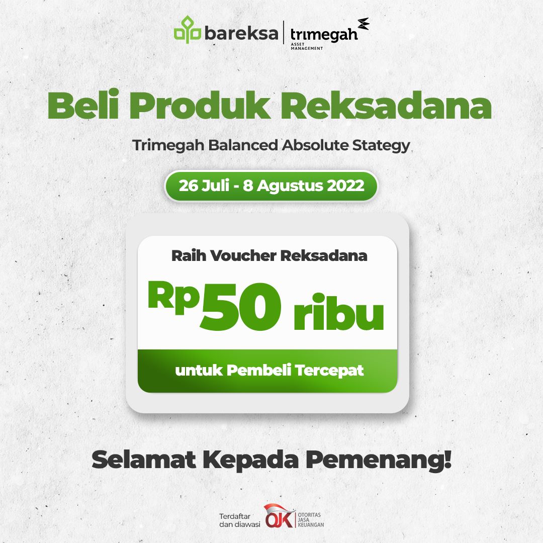 Selamat! Ini Pemenang Promo Trimegah Balanced Absolute Strategy Berhadiah Cashback Reksadana