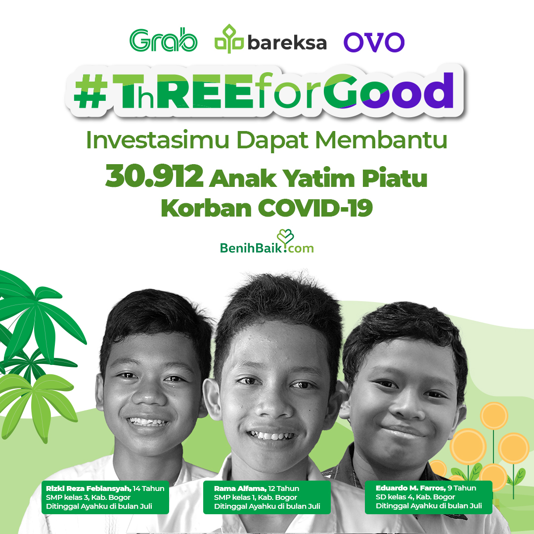 #ThREEforGood: Beli Reksadana Bareksa Pakai OVO, Ikut Donasi Yatim Piatu