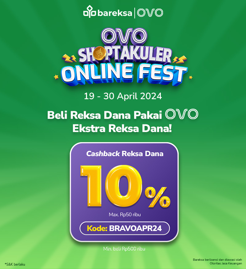 Promo OVO Bareksa: Beli Reksadana Pakai OVO Berhadiah Voucher Rp50 Ribu