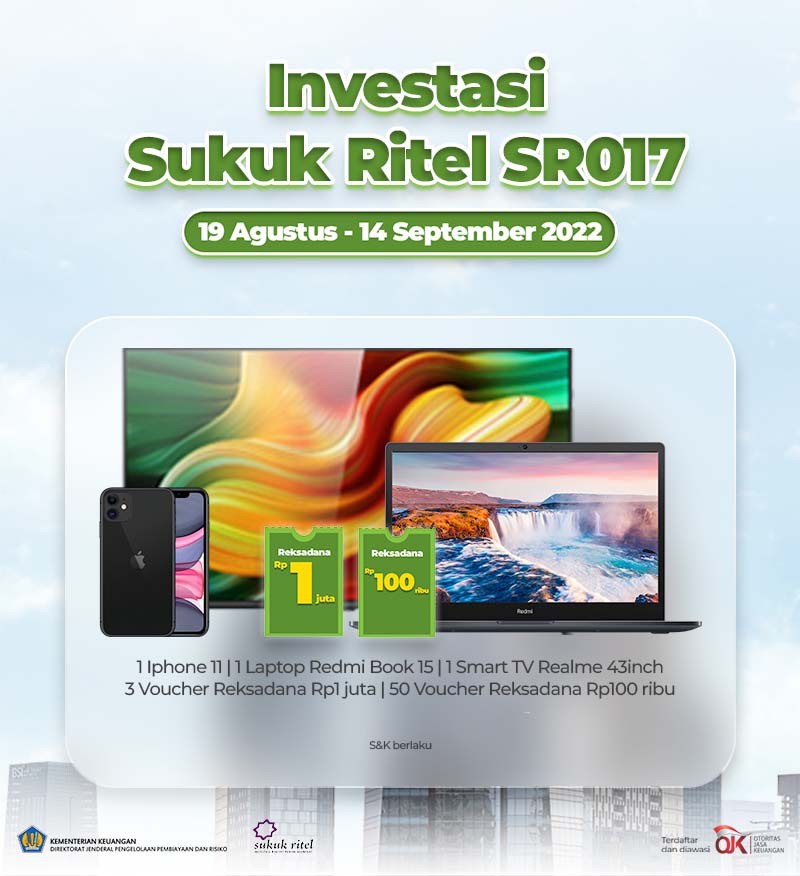 Promo Sukuk Ritel SR017 Bareksa: Pilih Sendiri Hadiah iPhone hingga Reksadana