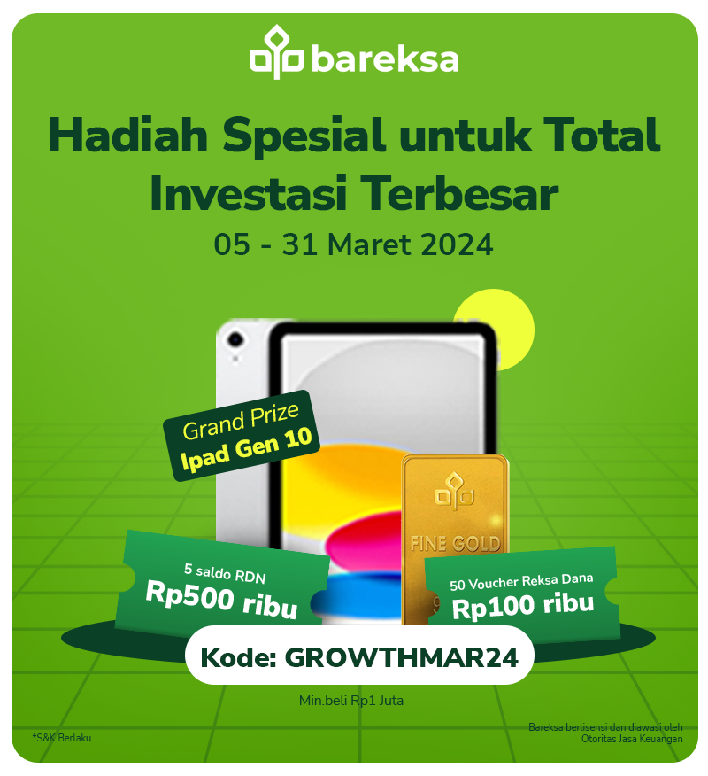 Promo Top Up Reksadana Berhadiah iPad, Emas, Voucher, hingga Saldo RDN Rp500 Ribu