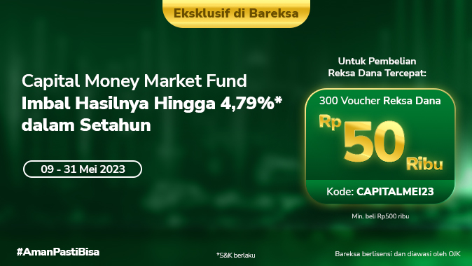 Kumpulkan Dana Darurat dengan Capital Money Market Fund dan Dapatkan Cashback Reksadana