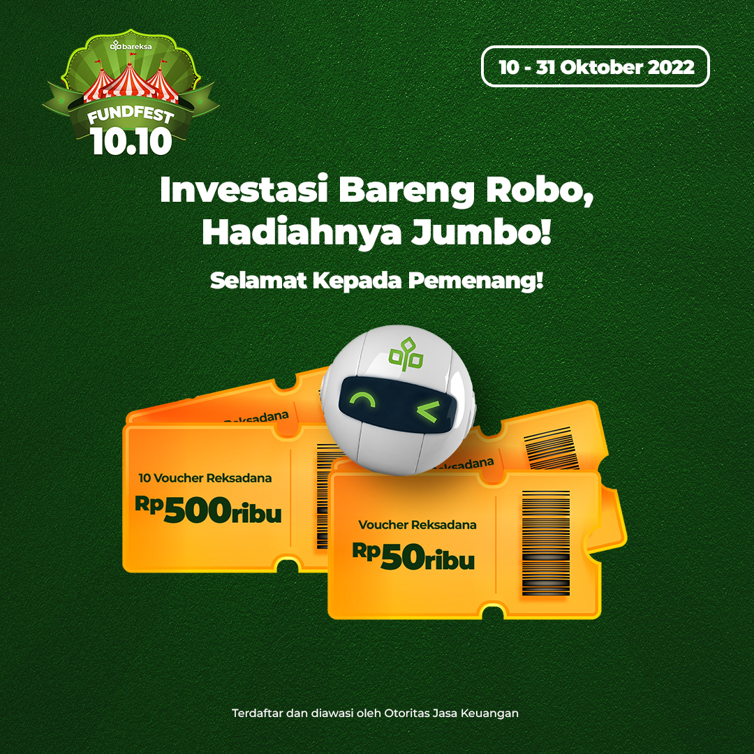 Selamat! Ini Pemenang Promo FundFest 10.10 Robo Bareksa Berhadiah Reksadana