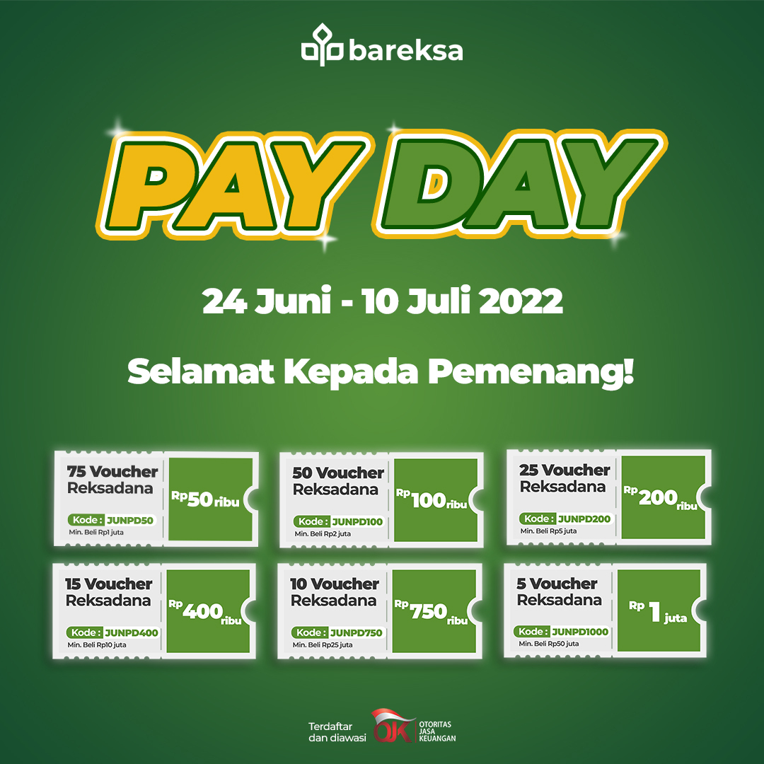 Selamat! Ini Pemenang Promo Payday Juni Berhadiah Voucher Reksadana hingga Rp1 Juta