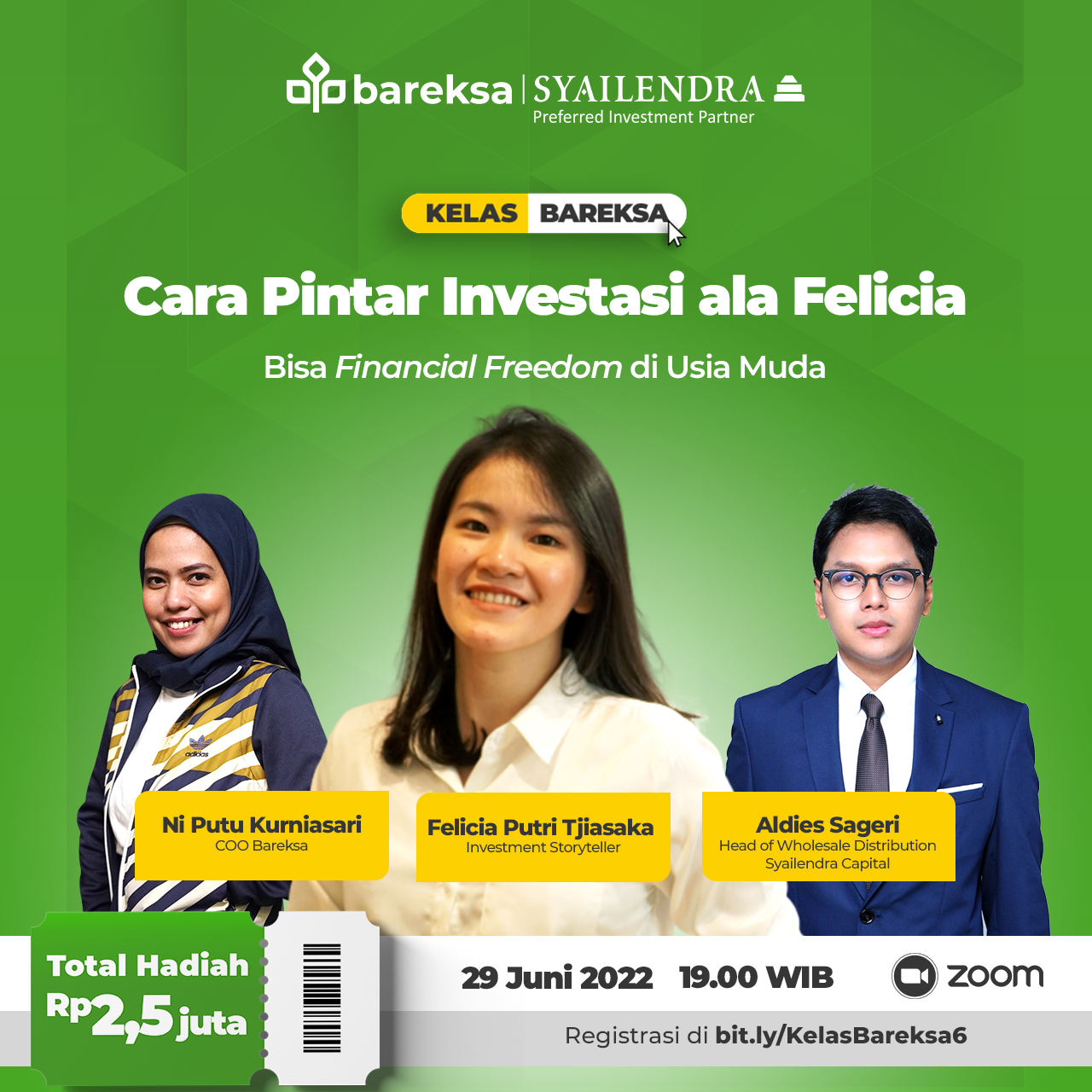 Cara Pintar Investasi untuk Raih Financial Freedom Ala Felicia Tjiasaka