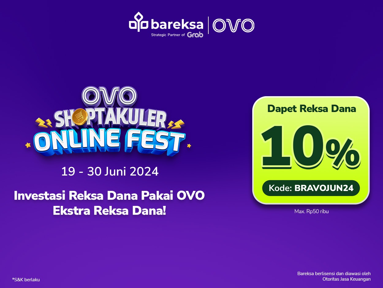 Promo Bareksa OVO: Beli Reksadana Pakai OVO, Raih Voucher hingga Rp50 Ribu