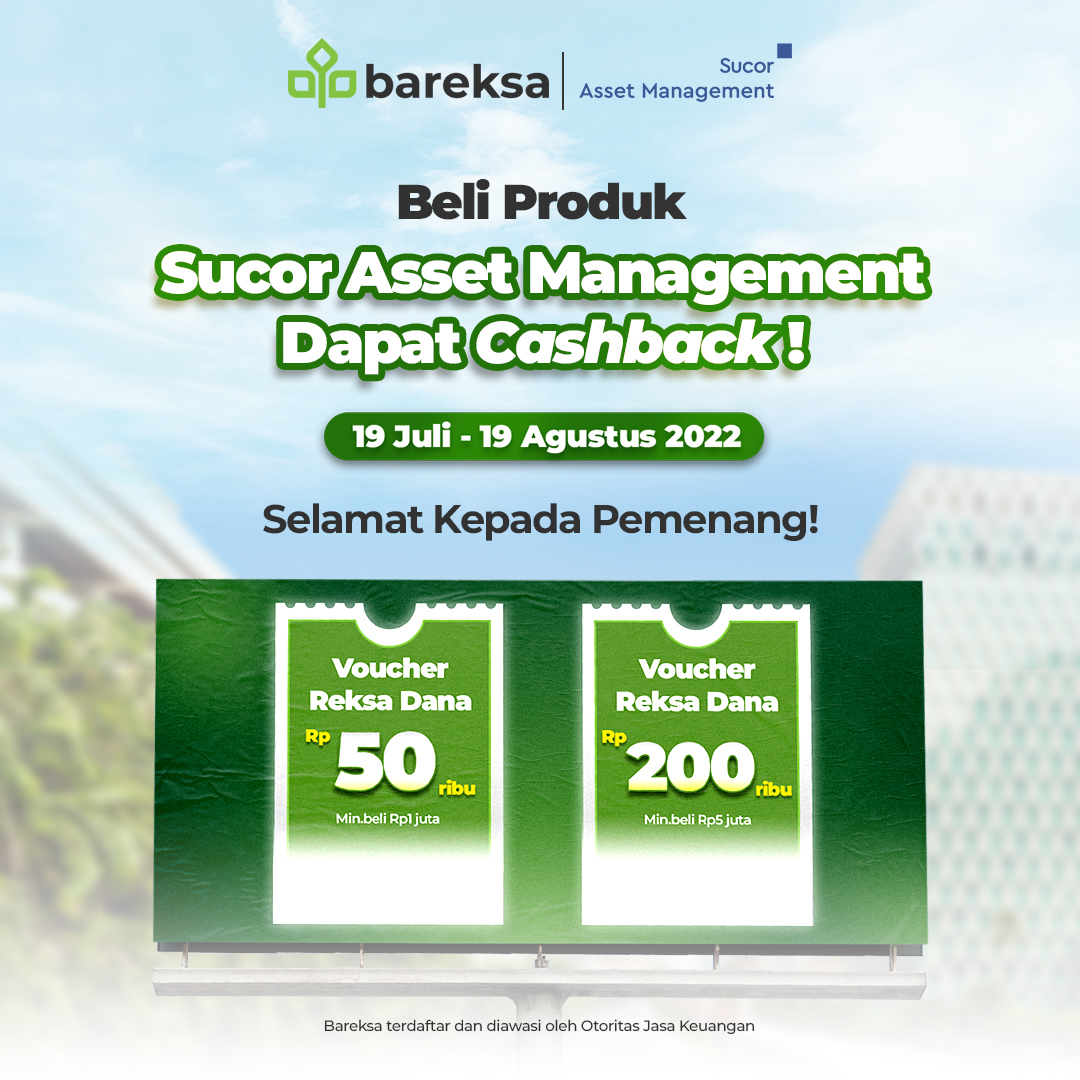 Selamat! Ini Pemenang Promo Sucor di Bareksa Berhadiah Reksadana hingga Rp200 Ribu