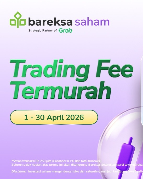 Promo Bareksa Saham: Trading Terus, Bonus Rp250 Ribu dan Fee Termurah!