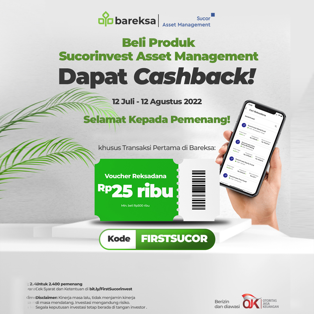 Selamat! Ini Pemenang Promo Sucor AM Berhadiah Cashback Reksadana Rp25 Ribu