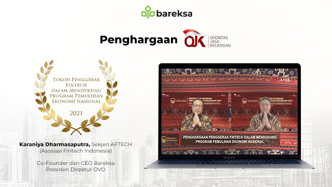 Presdir OVO dan Pendiri Bareksa Raih Penghargaan Tokoh Penggerak Fintech dari OJK