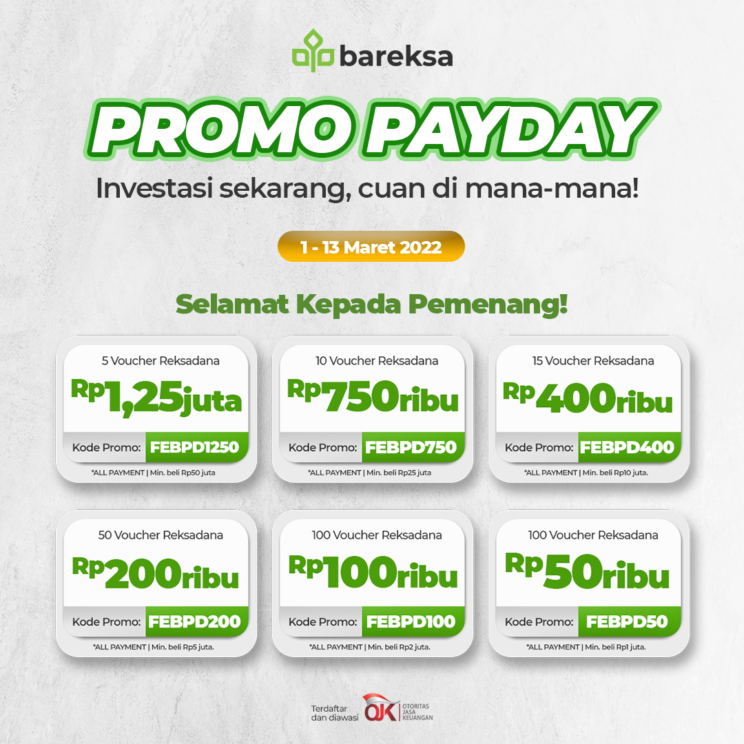 Selamat! Ini Pemenang Promo Payday Februari 2022 Berhadiah Reksadana 