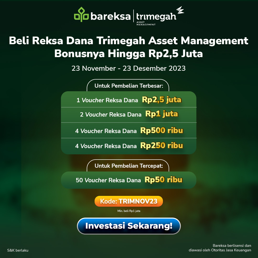 Selamat! Ini Pemenang Promo Reksadana Trimegah November 2023 Berhadiah hingga Rp2,5 Juta