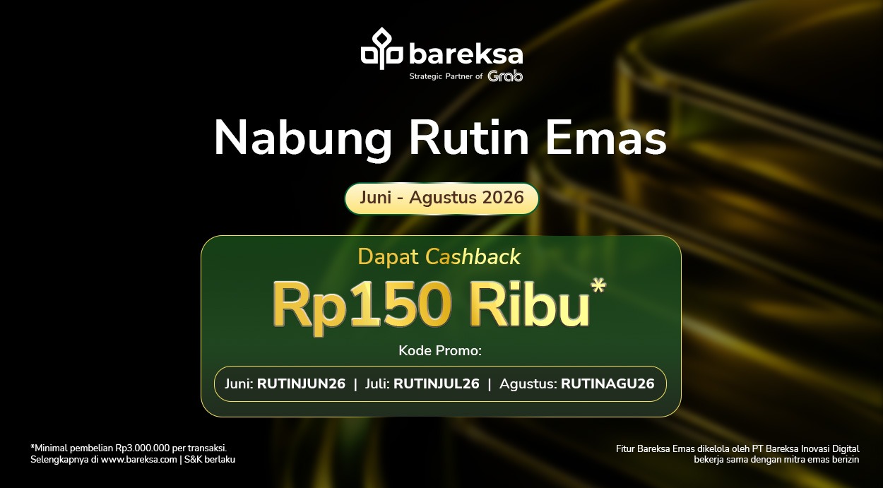 Promo Nabung Rutin Emas Berhadiah Senilai Rp150 Ribu
