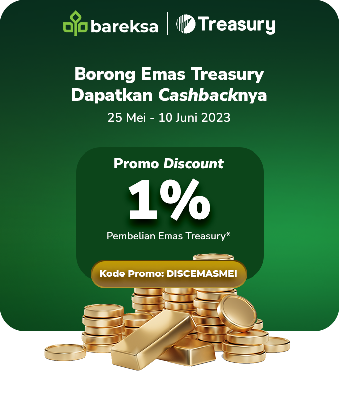 Promo Gajian Emas Treasury Mei 2023 Berhadiah Cashback hingga Rp500 Ribu