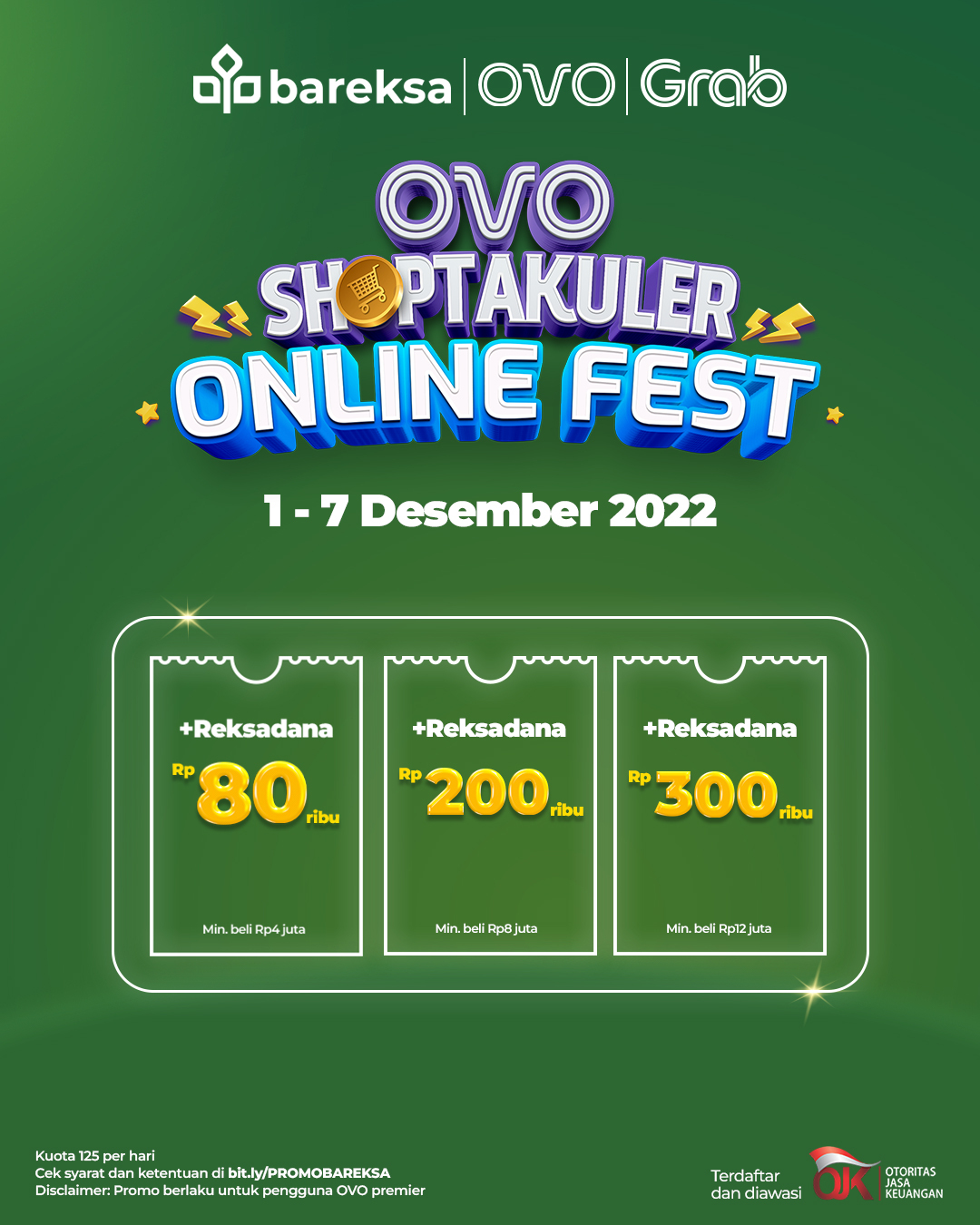 Promo Bareksa OVO Shoptakuler, Investasi Raih Auto Cashback Plus Reksadana hingga Rp300 Ribu