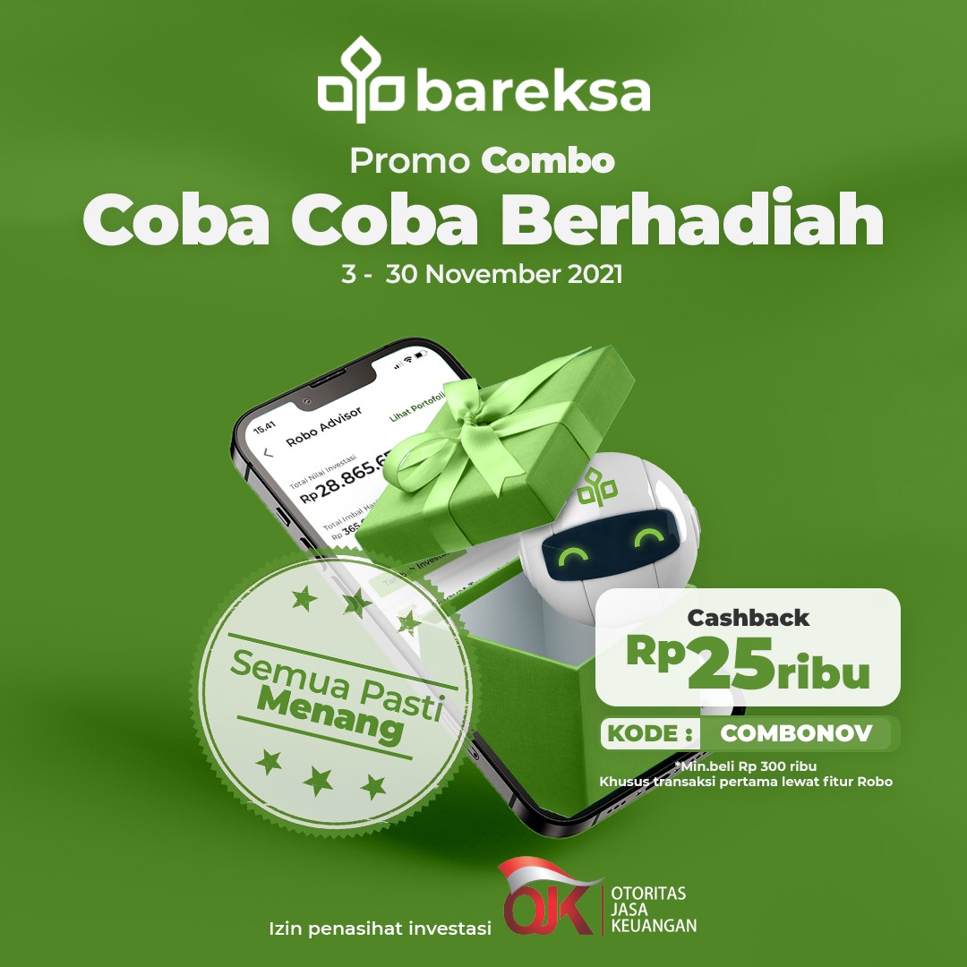 Jangan Baper Lihat Gejolak Pasar, Pakai Robo Advisor Bareksa dan Raih Cashbacknya