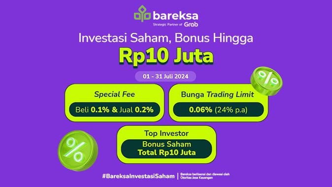 Promo Bareksa Saham: Fee Trading Termurah dan Berhadiah Saldo RDN Total Rp10 Juta