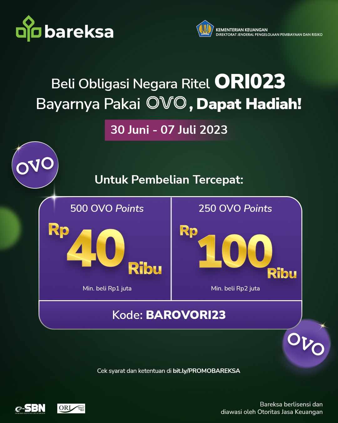 Investasi ORI023 Bayar Pakai OVO Makin Mudah, Promo Berhadiah hingga Rp100 Ribu