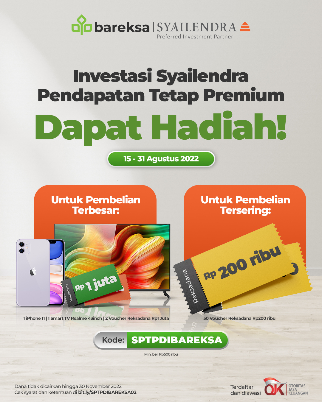 Promo Syailendra Pendapatan Tetap Premium Berhadiah iPhone hingga Reksadana