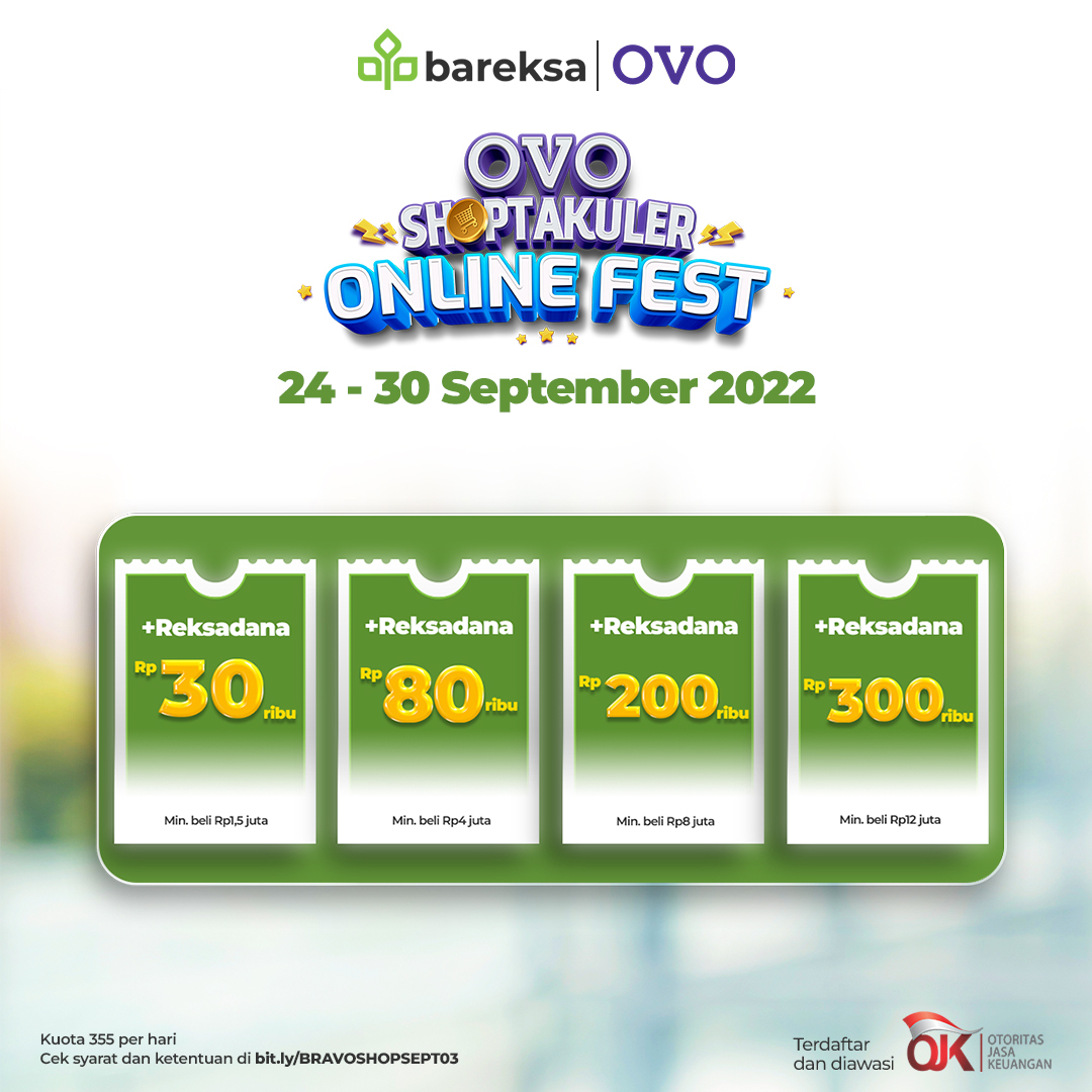 Promo Beli Reksadana Pakai OVO, Auto Cashback Points dan Voucher hingga Rp300 Ribu