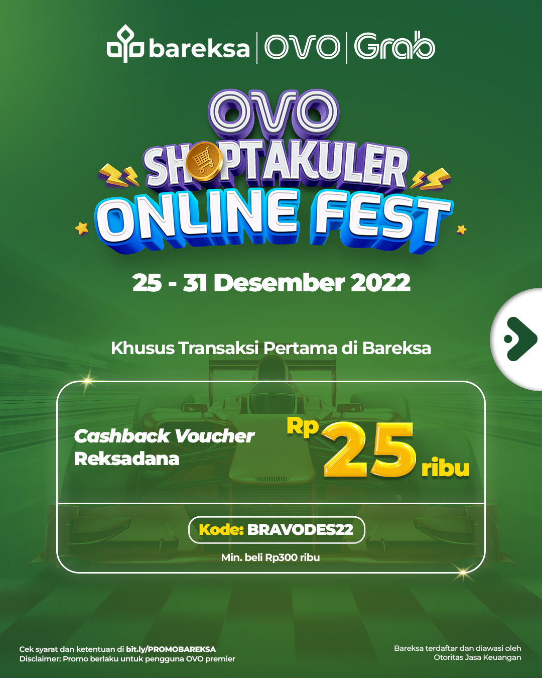 Promo OVO Pertama Beli Reksadana Bareksa, Raih Cashback Rp25 Ribu