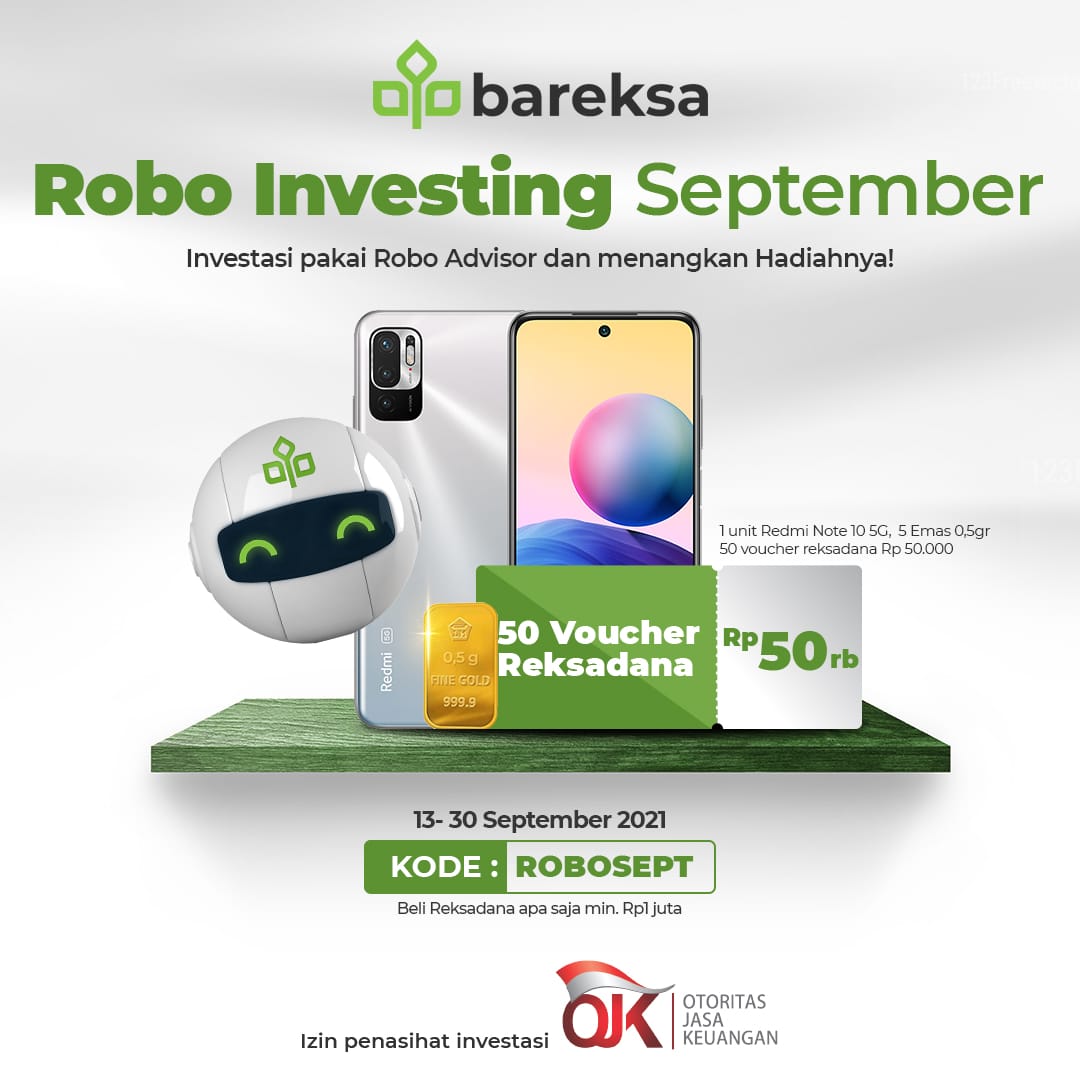 Investasi Pakai Robo Advisor Bareksa Berhadiah HP, Emas dan Voucher Reksadana? Ayo Serbu!