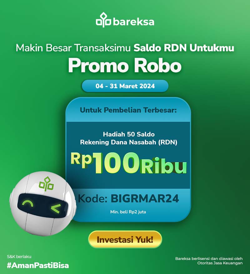 Promo Robo Advisor: Beli Reksadana dengan Robo Advisor, Raih Saldo RDN Rp100 Ribu