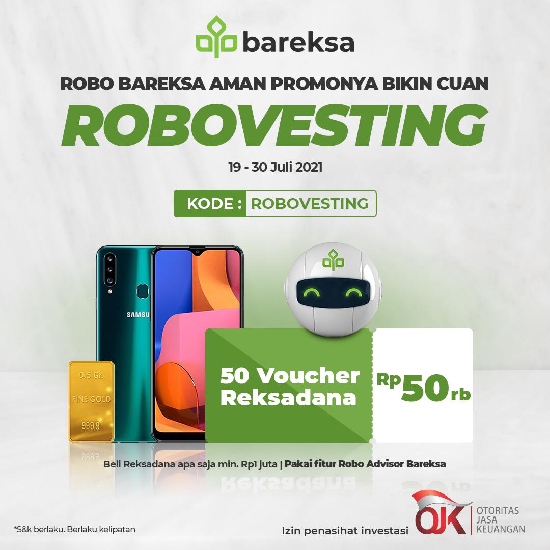 Beli Reksadana Pakai Robo Advisor Bareksa Raih Hadiah HP, Emas & Voucher Reksadana