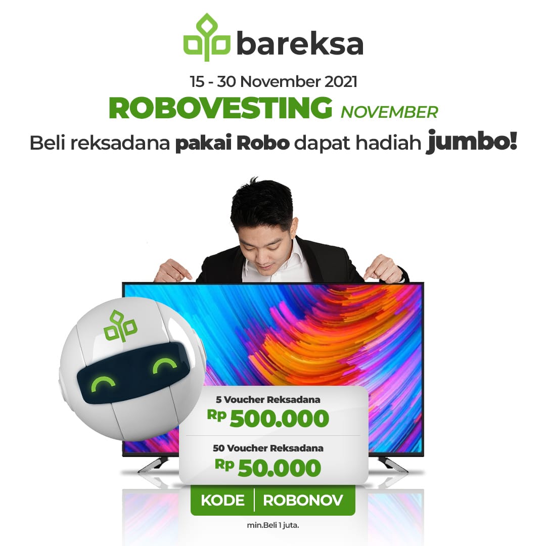 Banjir Hadiah! Investasi Pakai Robo Advisor Bareksa Raih SmartTV dan Voucher Reksadana